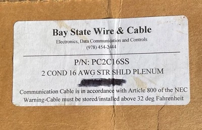 Lake Cable 16 AWG Gauge 2 Conductor Shielded Cable - Image 1 of 4