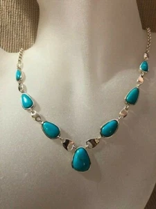 Whitney Kelly sterling silver and turquoise necklace. New without tags. - Picture 1 of 7