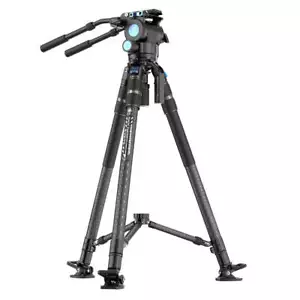 SIRUI SVS75 Carbon Fiber Video Camera Tripod SVH15 Fluid Head OneStep Adjustment - Picture 1 of 17
