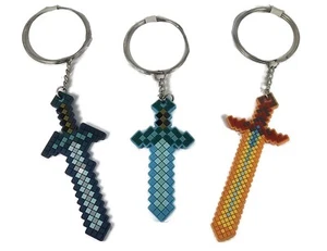 Pixel Espada Llaveros Jugador Fiesta Bolso Rellenos x 6 - Imagen 1 de 1