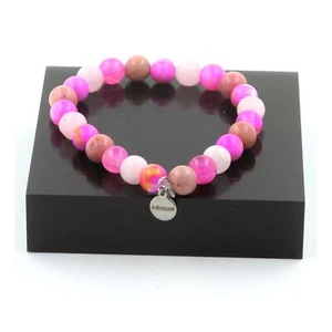 Steine Und Mineralien. Armband Perlen Rosenquarz + Gelb-Rosa Jaspis + Rhodonit - Bild 1 von 6