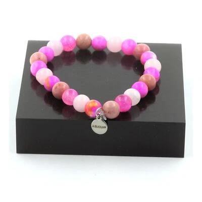 Steine Und Mineralien. Armband Perlen Rosenquarz + Gelb-Rosa Jaspis + Rhodonit - Bild 1 von 4