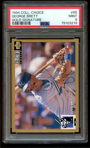 1994 Collector's Choice Gold Signature #65 George Brett PSA 9 MINT New Grade