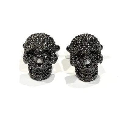 Gemelos calavera para hombre cumpleaños boda regalo puntos calavera gemelos para vacaciones Foto 1 de 4