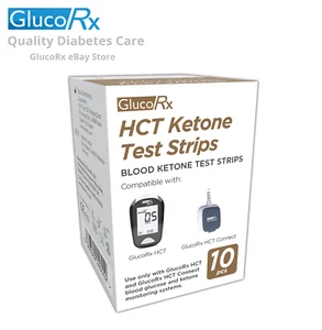 GlucoRx HCT Blood KETONE Test Strips (10pcs) VAT FREE - Picture 1 of 1