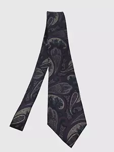 Adolfo Purple Paisley Silk Tie Designer Preppy - Picture 1 of 5