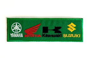 Embroidered Patch - Yamaha - Honda - Kawasaki - Suzuki - NEW - Iron-on/Sew-on  - Bild 1 von 2