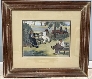 Elise Donaldson Chicago Woman Modernist Artist Social Realism WPA Era Gouache!!! - Picture 1 of 8