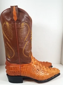 Cowboy Krokodilschwanz Western Cowboystiefel Herren Größe 6,5. Damen 8 Hergestellt in Mexiko - Bild 1 von 14