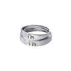 1pair Personality Kitten Couple Open Adjustable Rings Lovers Anniversary Jewelry