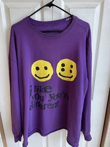 Cactus Plant Flea Market CPFM Kids See Ghosts Purple I Like You Sweatshirt Sz XL - Picture 1 of 8