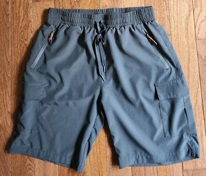 Libin Damen Gr. LARGE grau anziehbare elastische Taille CARGO SHORTS leicht Golf - Bild 1 von 10