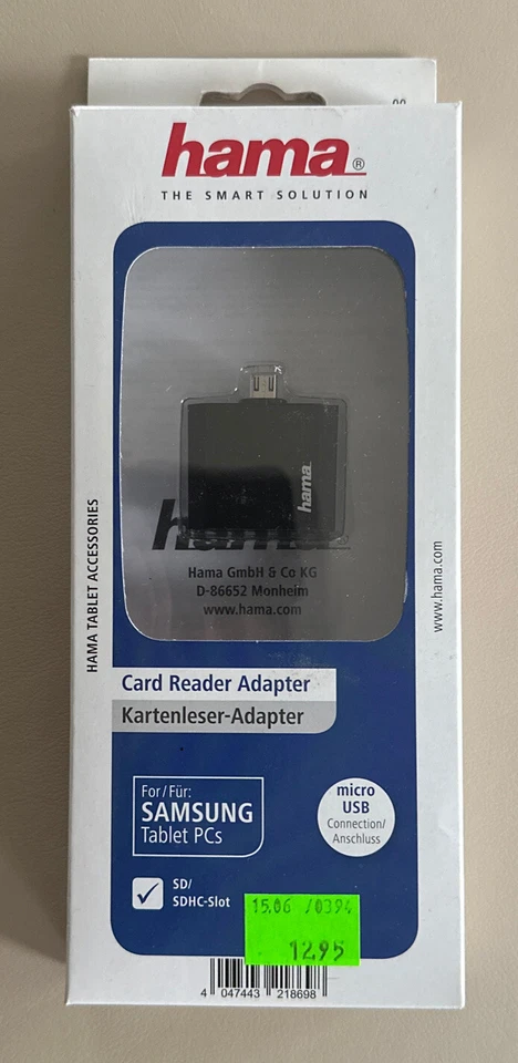 Hama Micro-USB OTG Adapter SD Kartenleser Card Reader Daten-Kabel Handy Tablet - Bild 1 von 1