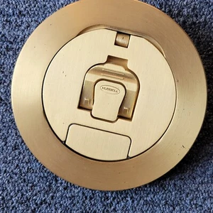 HUBBELL Recessed 4" Series, Cover Assembly, Brushed Brass Plated Finish - Picture 1 of 8