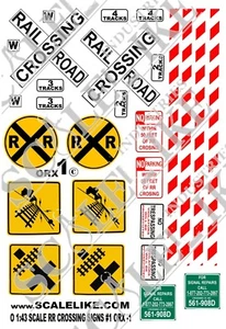 SCALELIKE INDUSTRIES O-RRX SCHILDER 1 (ORX-1) GEDRUCKT AUF KUNSTSTOFF FABRIK NEU - Bild 1 von 1