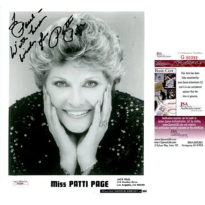 Patti Page Signed 8x10 Photo JSA - Picture 1 of 1