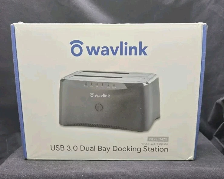 NEW WAVLINK USB 3.0 DUAL BAY DOCKING STATION - 2.5 & 3.5 HDD SSD - WL-ST342U - Image 1 of 4
