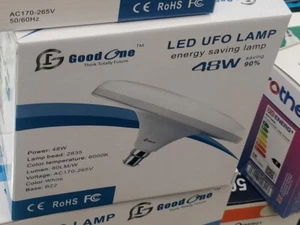 B22 LED Birne 220V 48W superhelles Tageslicht energiesparende UFO-Lampe für Zuhause - Bild 1 von 2