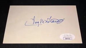Tug McGraw Signed Index Card JSA COA Philadelphia Phillies 1980 WSC Closer - Picture 1 of 1