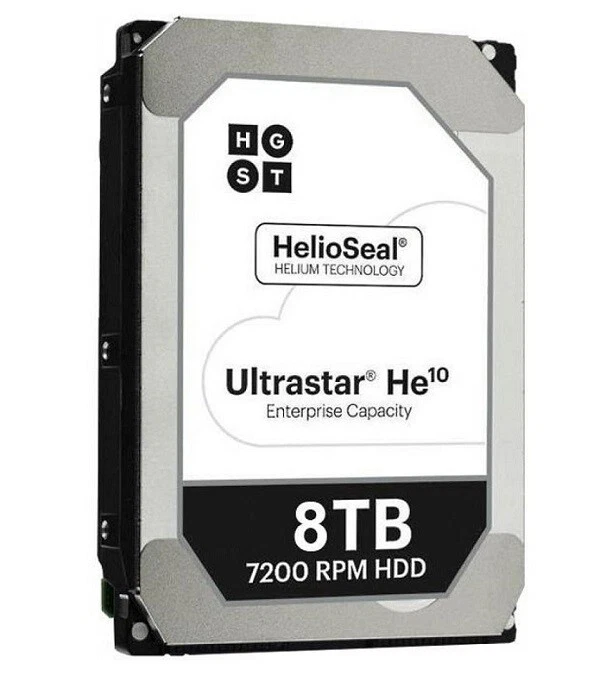 HGST 0F27358 Ultrastar He10 8TB 7200RPM SAS 12Gbps 3.5" Hard Drive - Image 1 of 1