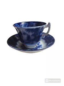 Antike T & R Stiefel Flow Blue Shapoo Muster Tasse & Untertasse Ende des 19. Jahrhunderts - Bild 1 von 15