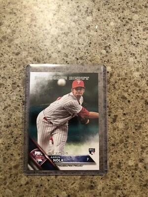 Aaron Nola 2016 Topps RC Rookie Debut - Image 1 of 2