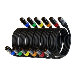 Cables XLR, cable de micrófono 1,5 pies 6 paquetes, cable XLR corto macho a hembra Mi - Imagen 1 de 6