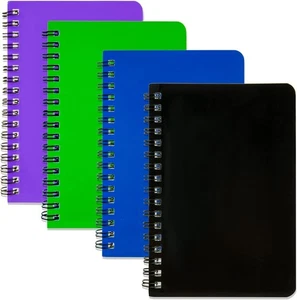 Spiral Notebook 4Pack Pocket Notebook 4.2"X 6.1" Pocket Notepad Small Notebook ( - Picture 1 of 5