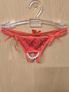 Stringtanga Ouvert Mit Kugelkette Gr.XS Rot - Bild 1 von 5