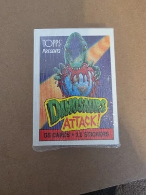 TOPPS 1988 DINOSAURS ATTACK COMPLETE 55-CARD + 11-STICKERS SET +3X WAX WRAPPERS! - Image 1 of 4