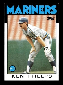 Ken Phelps ⚾ 1986 Topps Baseball #34 Seattle Mariners - Imagen 1 de 2