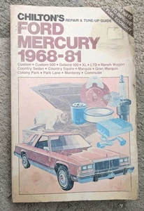 Chilton's 1968-81 Ford Mercury + others Repair + Tune Up Guide / Workshop Manual - Picture 1 of 6
