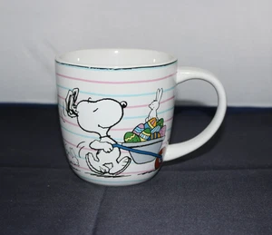 RARE Williams Sonoma Peanuts Snoopy Coffee Mug Easter 13.5 OZ Stoneware EUC - Picture 1 of 3