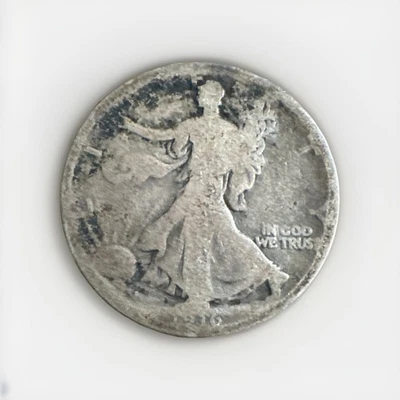 1916 P Walking Liberty Half Dollar 90% Silver - Image 1 of 2