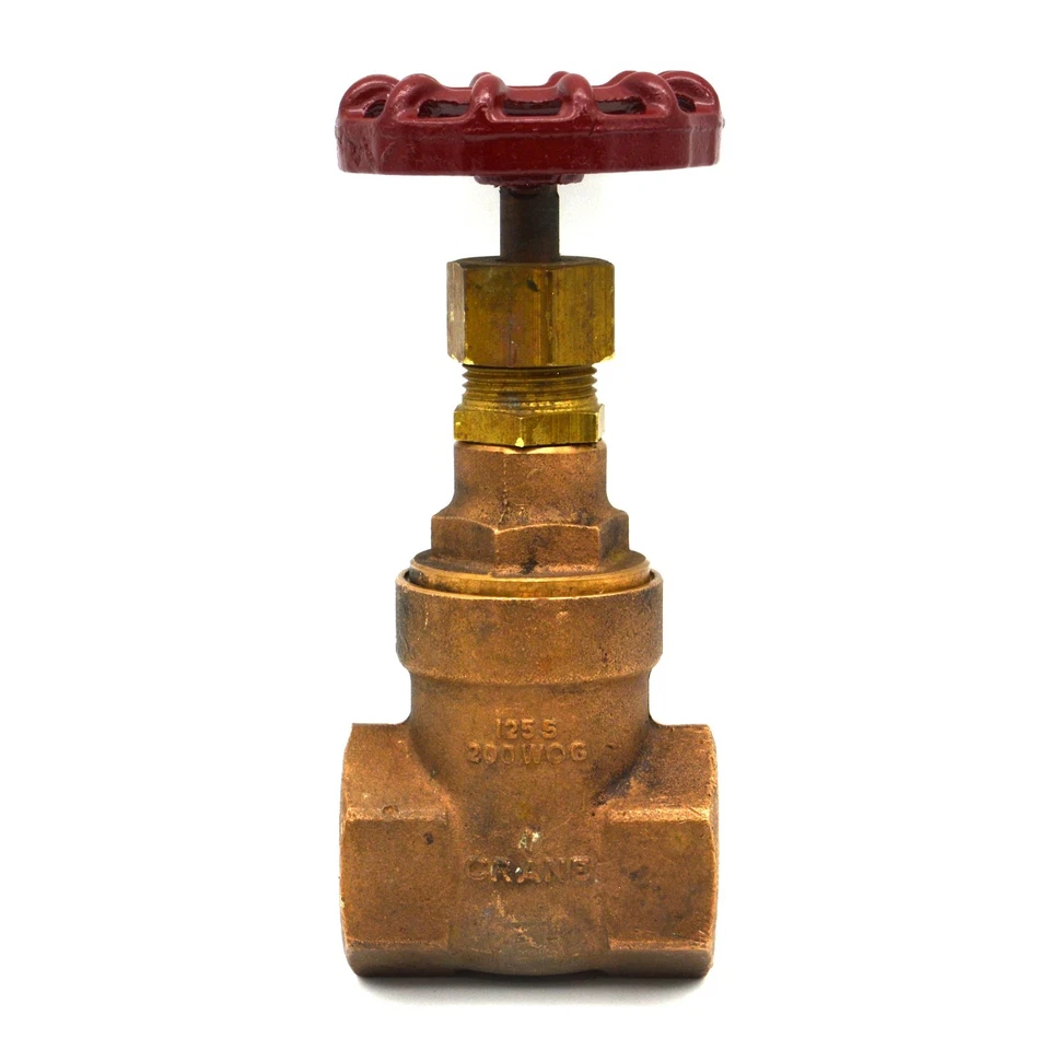 Crane Company 438 Gate Valve  1 Inch  125S  200WOG  Bronze  New Old Stock - Image 1 of 4