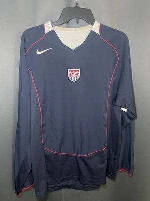 Camiseta de fútbol vintage Nike para hombre M azul visitante USMNT 2004-2005 Foto 1 de 4