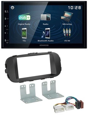 Kenwood 2DIN Bluetooth MP3 USB DAB Autoradio für Kia Soul ab 14 PS schwarz - Bild 1 von 4