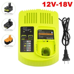 P117 Fast Charger For RYOBI For One+Plus P108 18V High Capacity Lithium Battery - Imagen 1 de 12