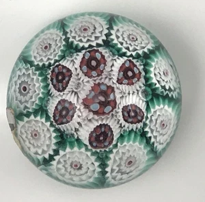 Vintage FRATELLI TOSO Italy Murano Glass Art Millefiori Paperweight Flowers - Picture 1 of 7