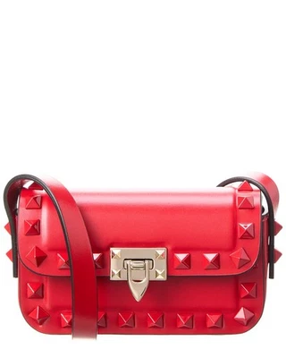 Valentino Rockstud Mini Leather Shoulder Bag Women's Red - Image 1 of 4