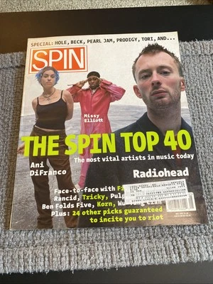 Rare SPIN Music Magazine May 1998 TOP 40 Ani DeFranco Radiohead Missy Elliot - Image 1 of 4