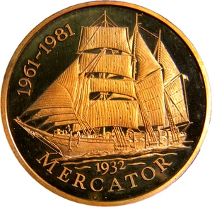 Belgium 1961 1982 Antwerp Mercator Medal (04972) - Picture 1 of 2