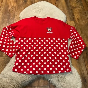 Camiseta Disney Parks Spirit Talla XL Minnie Mouse Manga Larga Roja Lunares Nueva con Etiquetas - Imagen 1 de 9