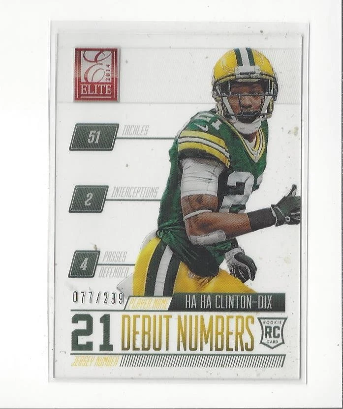 2014 Elite Rookie Debut Numbers #RN3 Ha Ha Clinton-Dix RC Packers Cowboys /299  - Image 1 of 1