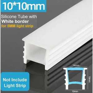1M-10M Embedded LED Neon Rope Tube Black White Soft Recessed Silicone Diffuser C - Picture 1 of 22