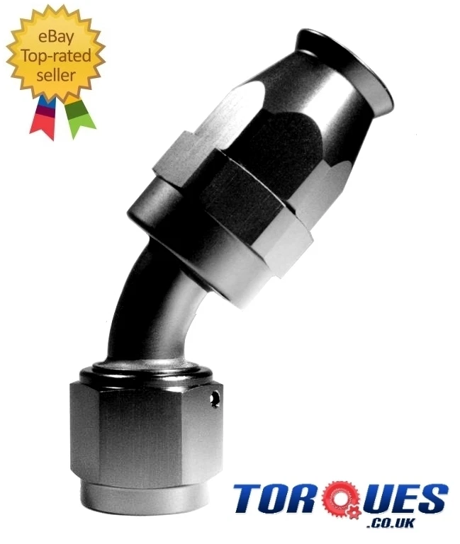 TORQUES Ajuste de manguera negra sigilosa AN -6 (AN6 JIC -6) 30 grados teflón PTFE