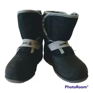 Kamik Winter Snow Boots Toddler 9 Black Gray - Picture 1 of 9