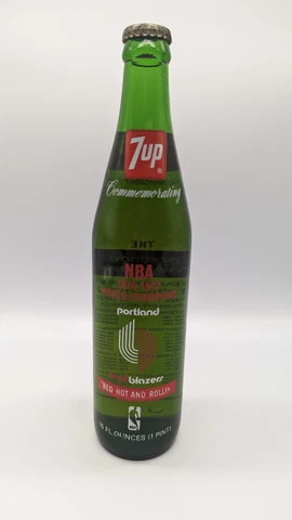 NBA 1976 1977 World Champions 7 Up Portland Trailblazers Full 16 Oz Bottle Cap Cover