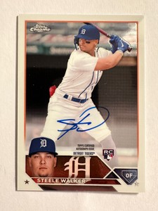 2023 Topps Chrome Steele Walker Rookie Auto Tigers Combined Shipping Offered
