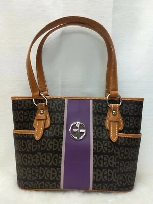 Bolsa com logotipo listrada Giani Bernini bloco assinatura nova com etiquetas    - Imagem 1 de 4